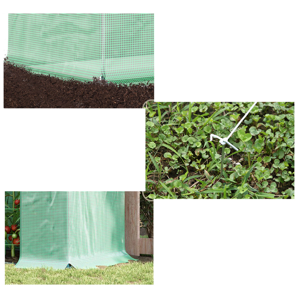 Outsunny Green Plastic 6.6 x 2.5ft Polytunnel Greenhouse Image 5