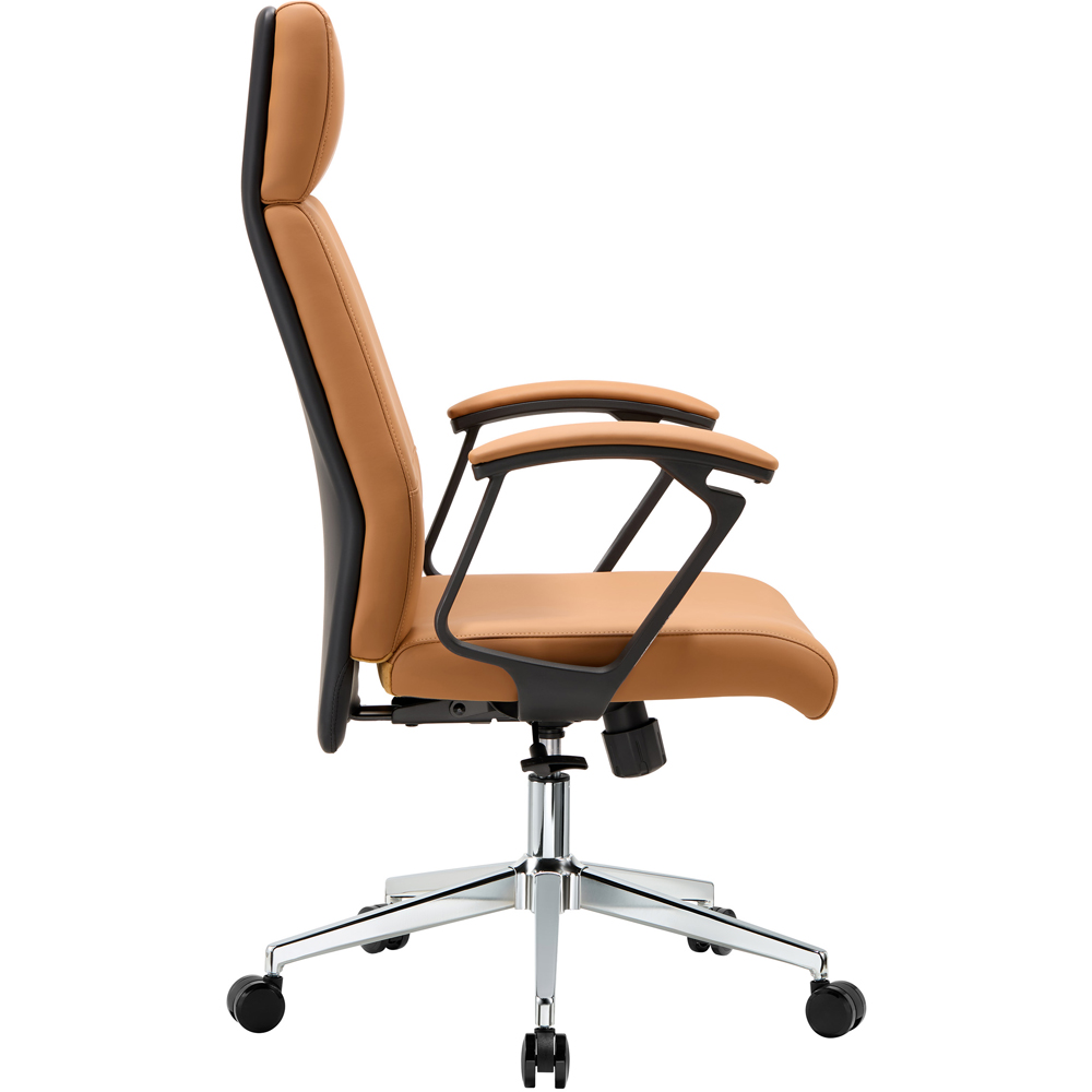 TTAP Tan Faux Leather High Back Executive Office Chair Image 5