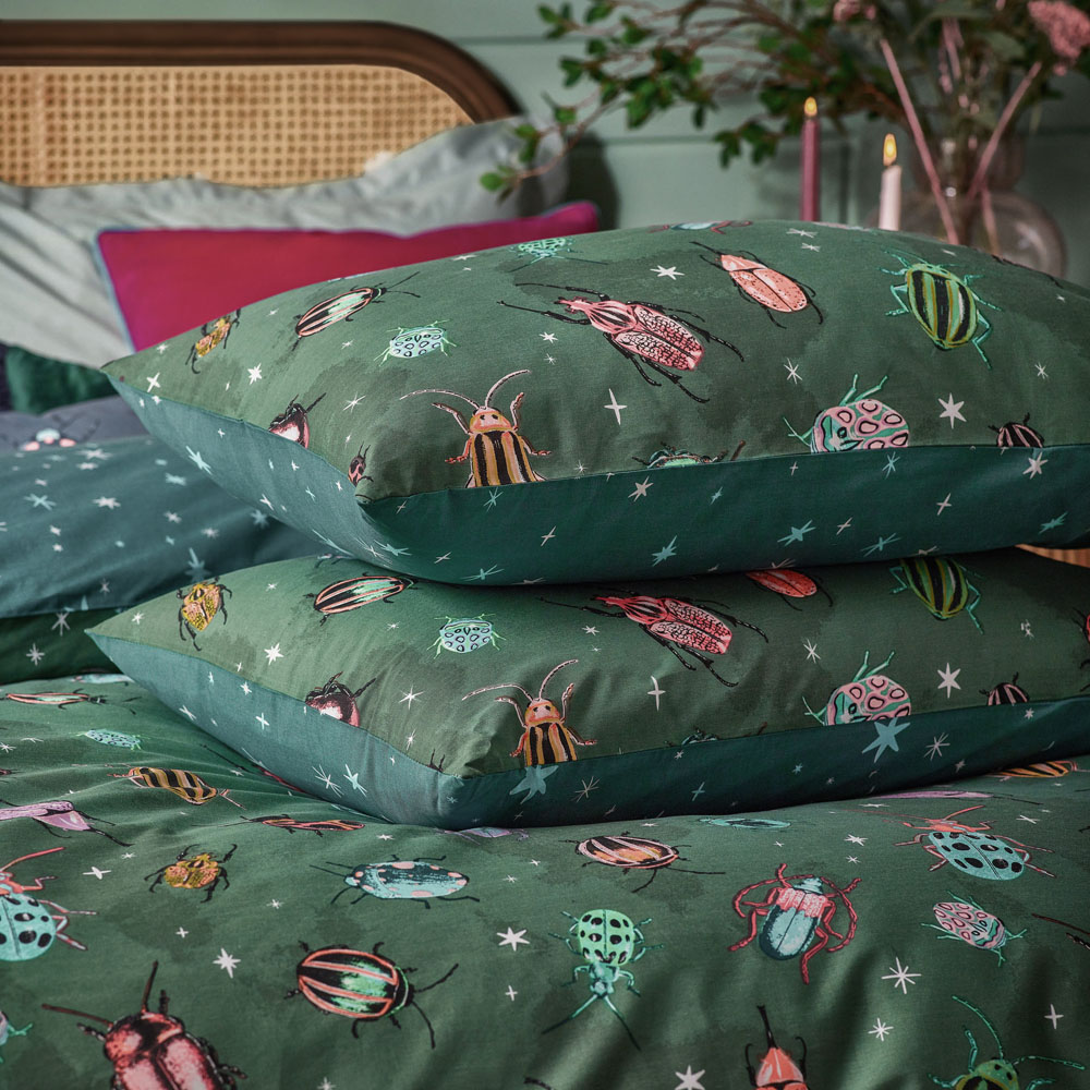 furn. Beetalis Double Insect Multicolour Duvet Set Image 3