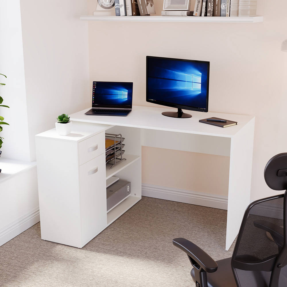 Vida Designs Longton Adjustable Desk White Image 3