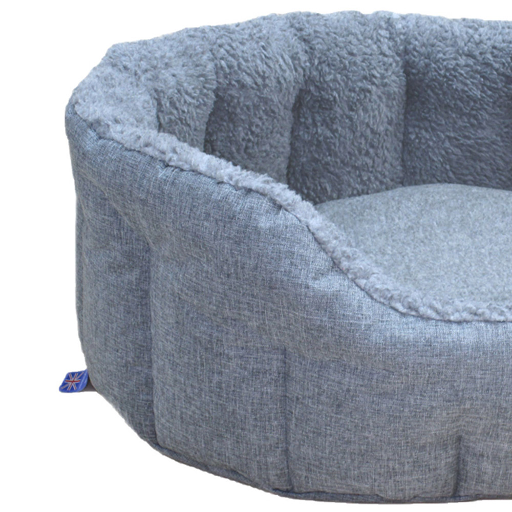 P&L Small Charcoal Premium Bolster Dog Bed Image 3