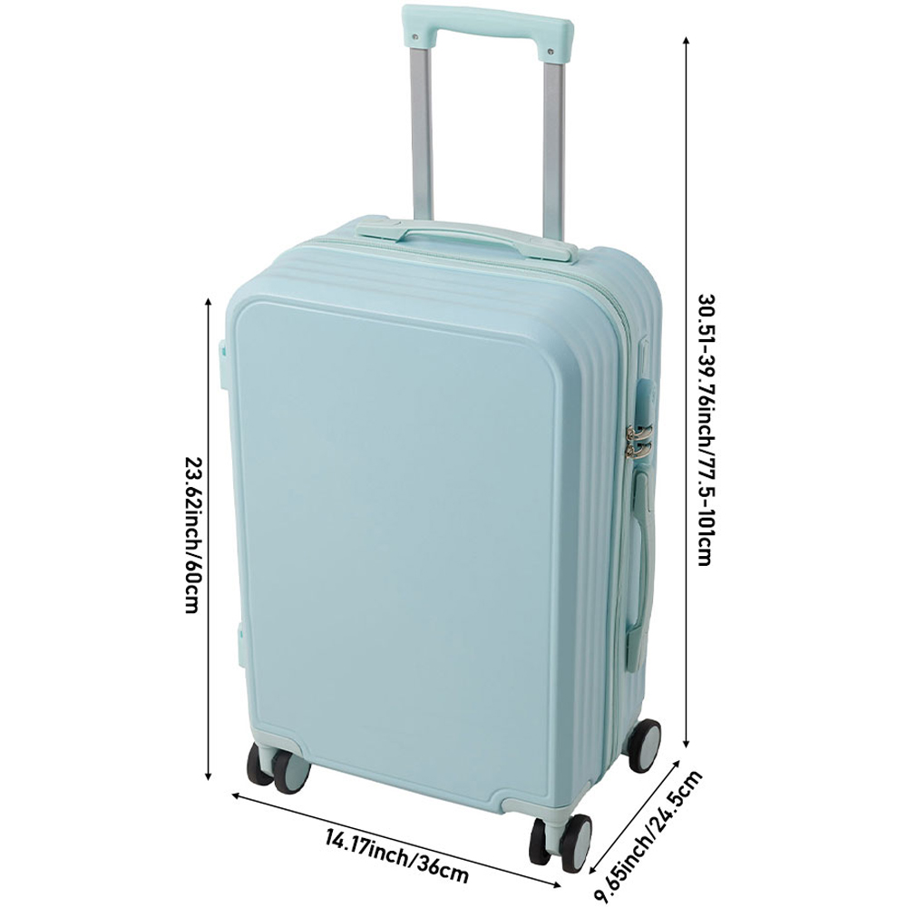 H&O Direct 21 inch Blue Hard Shell Luggage Suitcase Image 6