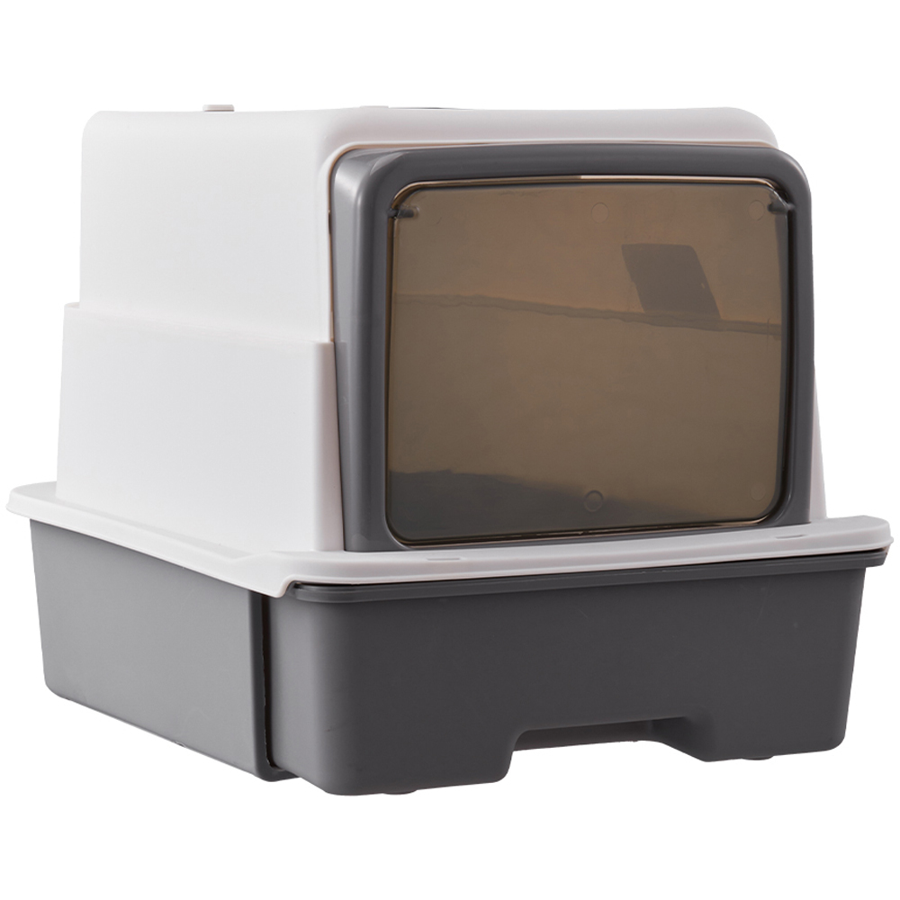 H&O Direct Hooded Cat Litter Box with UV Sterilization 35 x 35 x 50cm Image 1