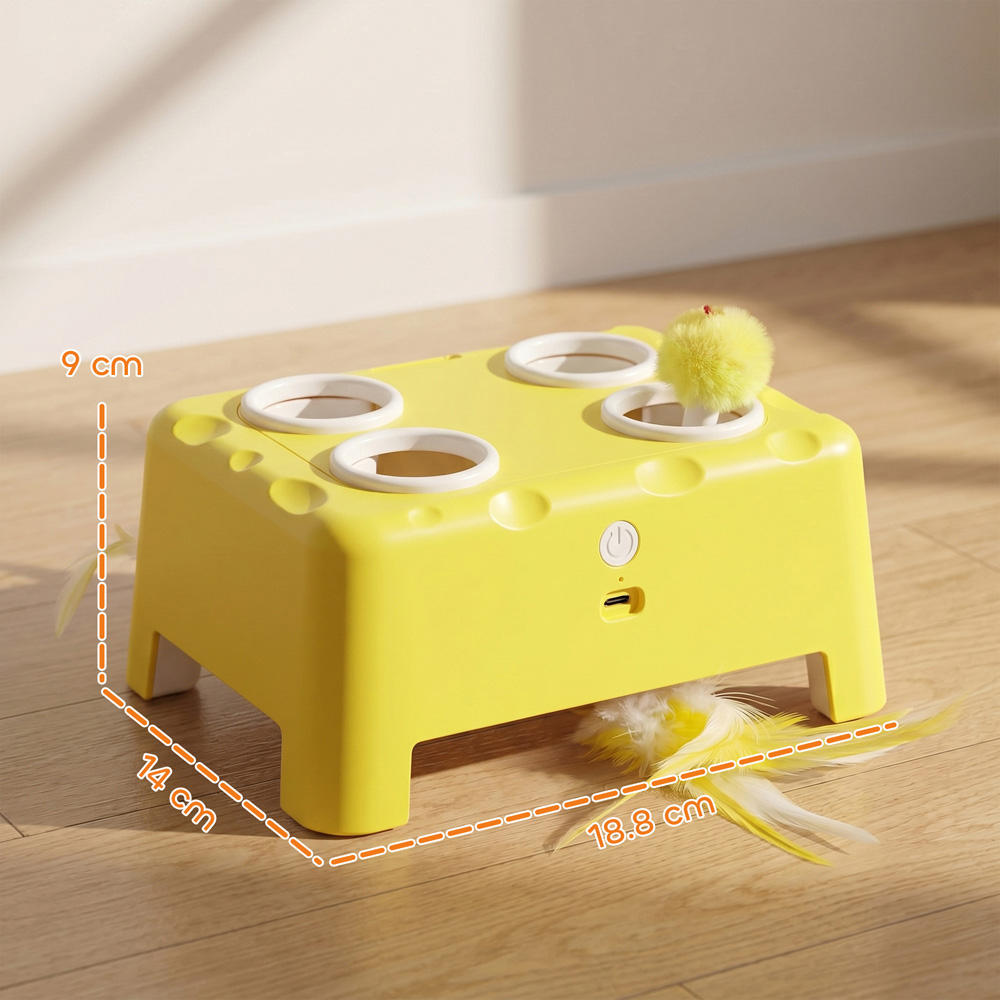 PawHut Interactive Rechargeable Kitten and Adult Cat Toy Image 9