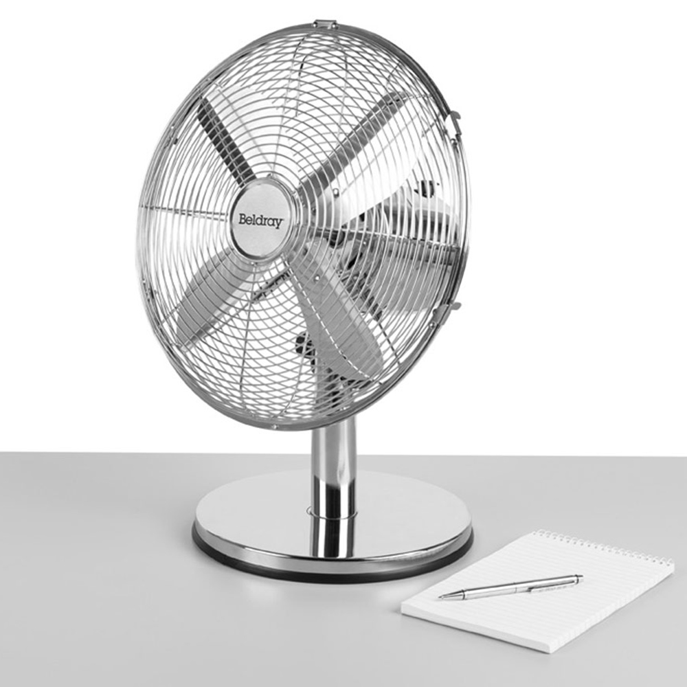 Beldray Silver Desk Fan Chrome 12 inch Image 5