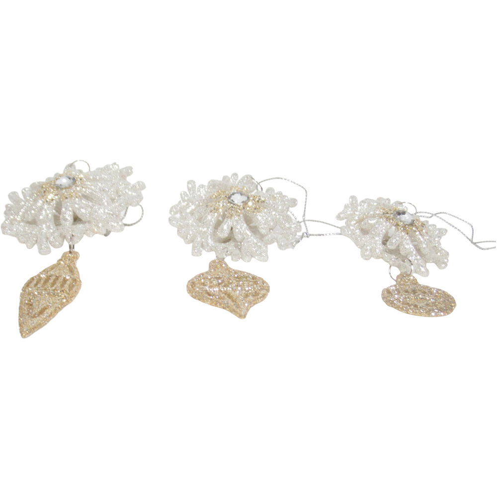 Snowflake with Droplet Hanging Decoration Image 4