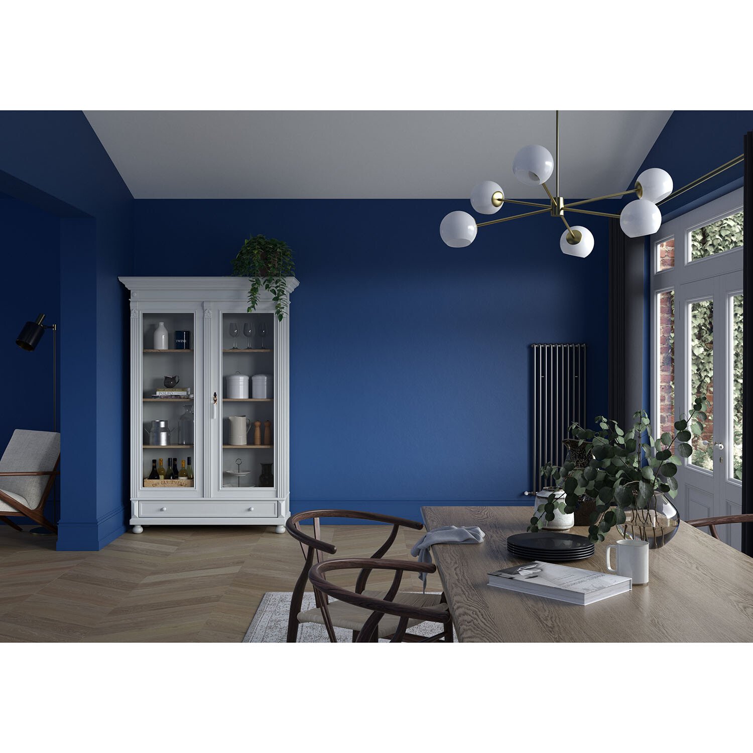 Dulux Heritage Walls and Ceilings Deep Ultramarine Velvet Matt Emulsion Paint 2.5L Image 2