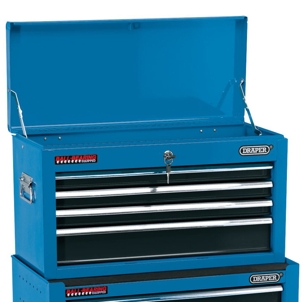 Draper 6 Drawer Blue Combined Roller Tool Chest and Cabinet Set Image 2