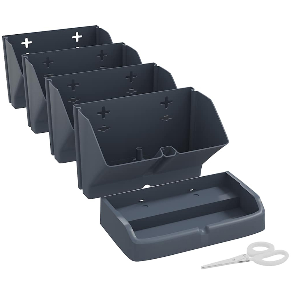 vidaXL 4 Piece Anthracite Polypropylene Garden Planter Set Image 5