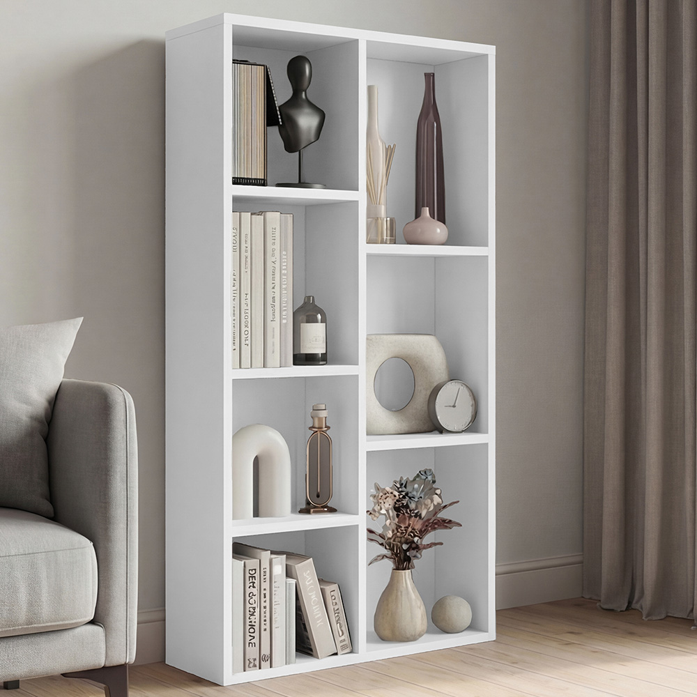 VIDA DESIGNS 7 Shelf White Cube Storage Unit Image 1