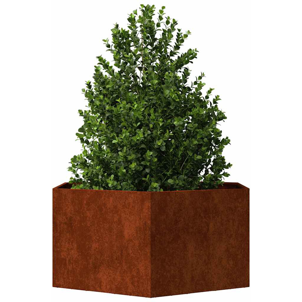 vidaXL Brown Corten Steel Garden Planter 45 x 90 x 90cm Image 2