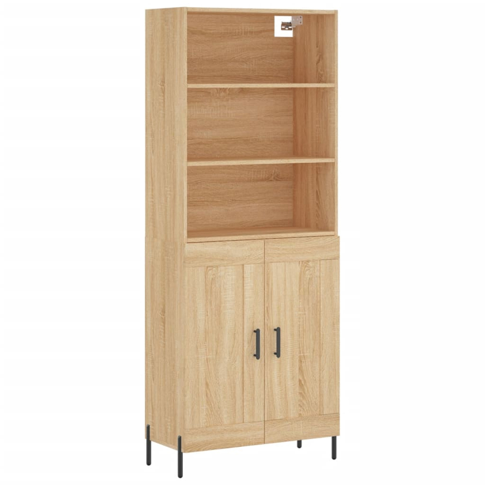 vidaXL 2 Door 3 Shelf Sonoma Oak Highboard Image 2