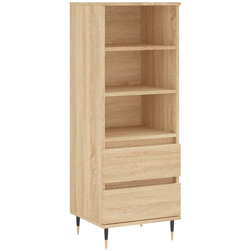 vidaXL 2 Drawer 3 Shelf Sonoma Oak Highboard Image 2