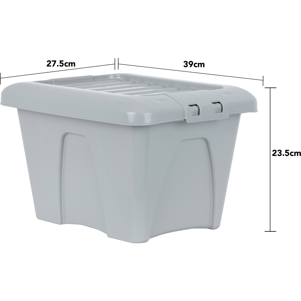 Wham 14L Soft Grey Home Upcycle Storage Box with Lid 5 Pack Image 7