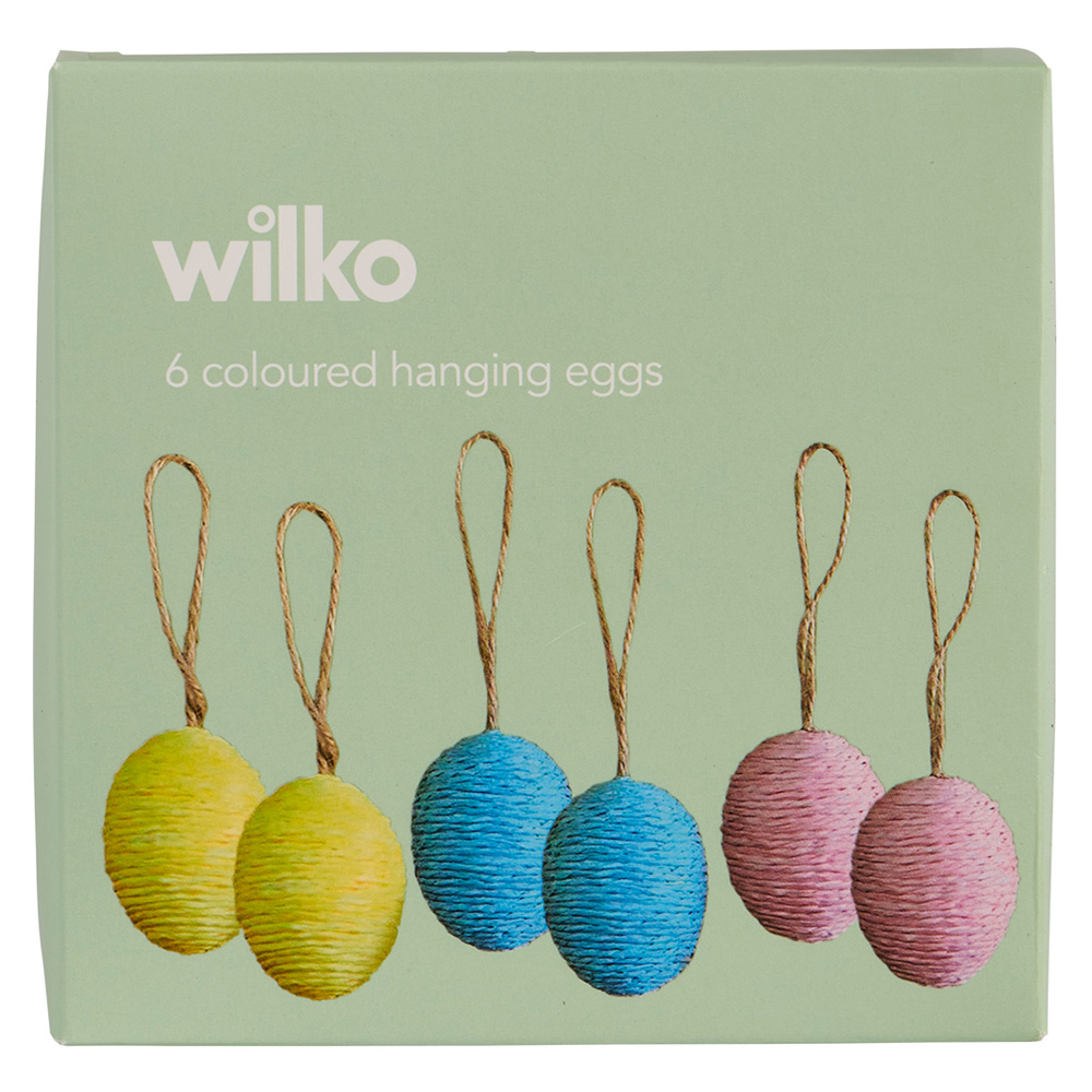 Wilko Coloured Hanging Eggs 6 Pack Image 5