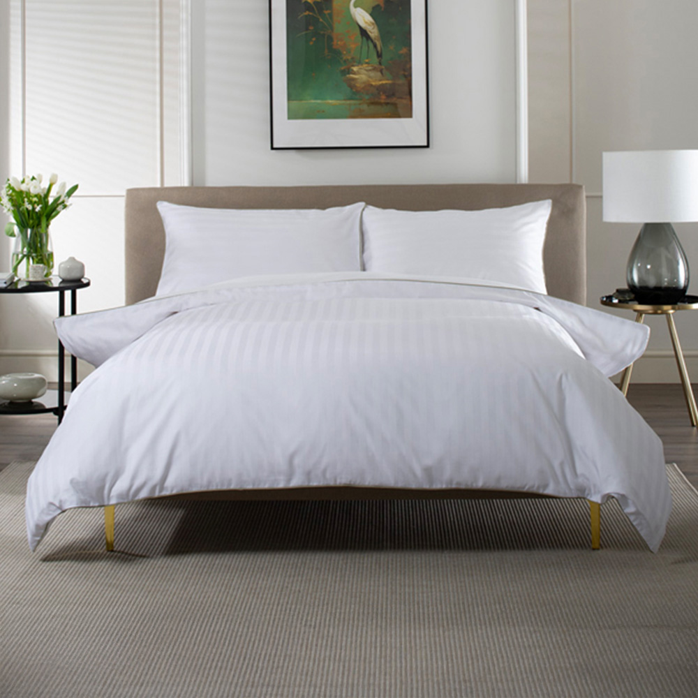 The Lyndon Company Loxley Double White Duvet Set Image 1