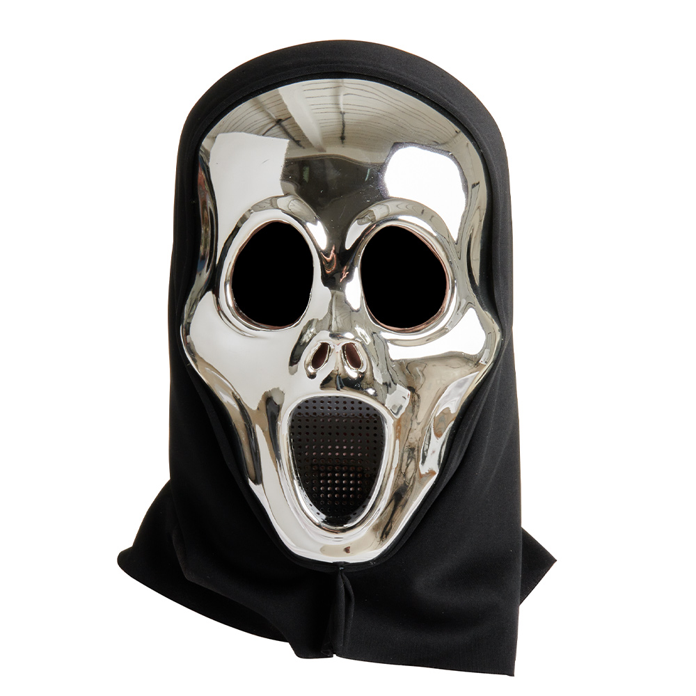 Wilko Halloween Silver Ghoul Mask Image 1
