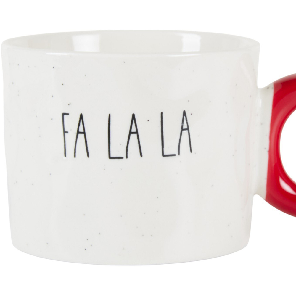 Fa La La or Christmas Circle Handle Mug Image 4
