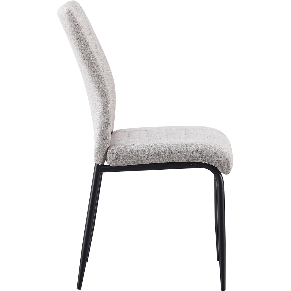 Seconique Chilton Set of 4 Grey Fabric Dining Chair Image 5