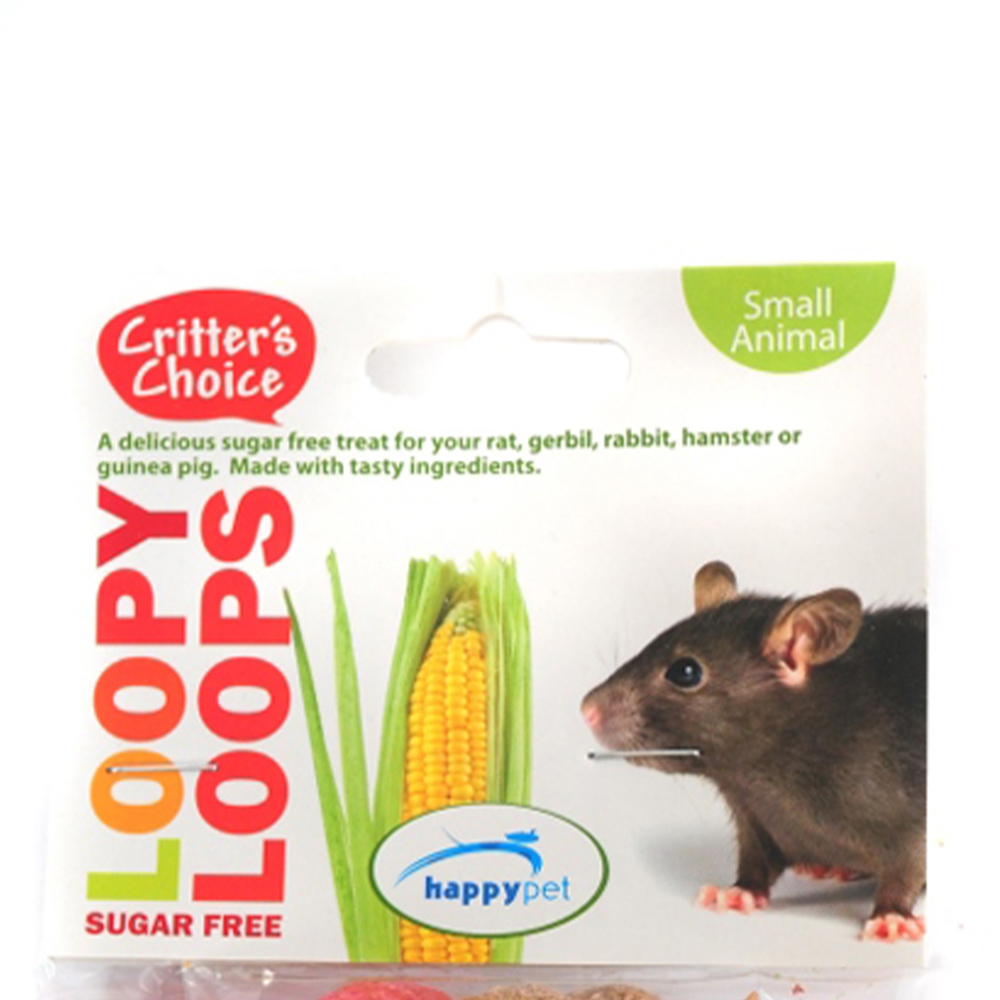 Happy Pet Critter's Choice Loopy Loops Small Animal Treat 50g Image 2