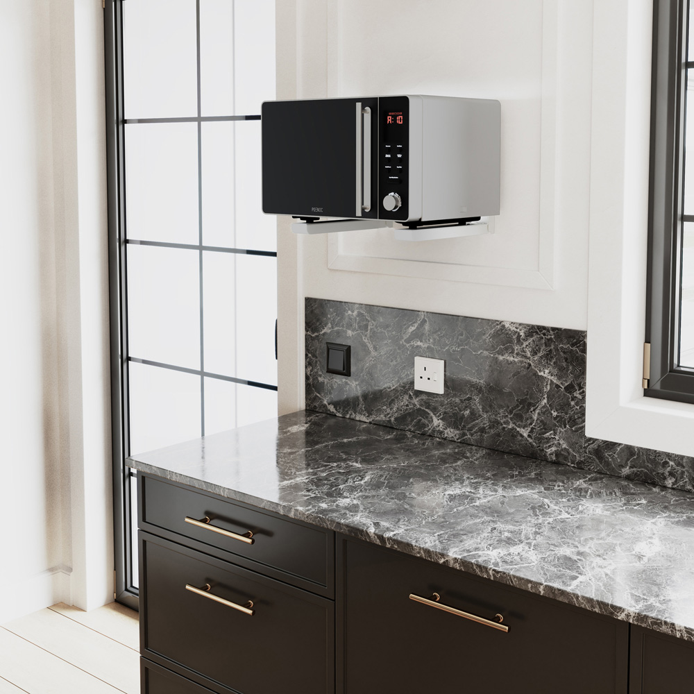 AVF Universal 45cm White Microwave Wall Bracket Image 6