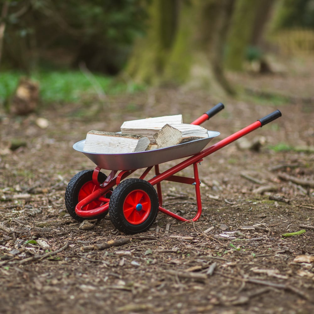 Bigjigs Toys Red and Black Children Wheelbarrow Image 2