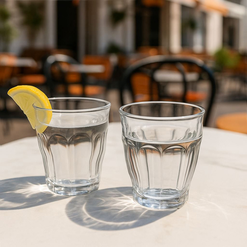 Argon Tableware Fluted Clear Water Glass 210ml 6 Pack Image 3
