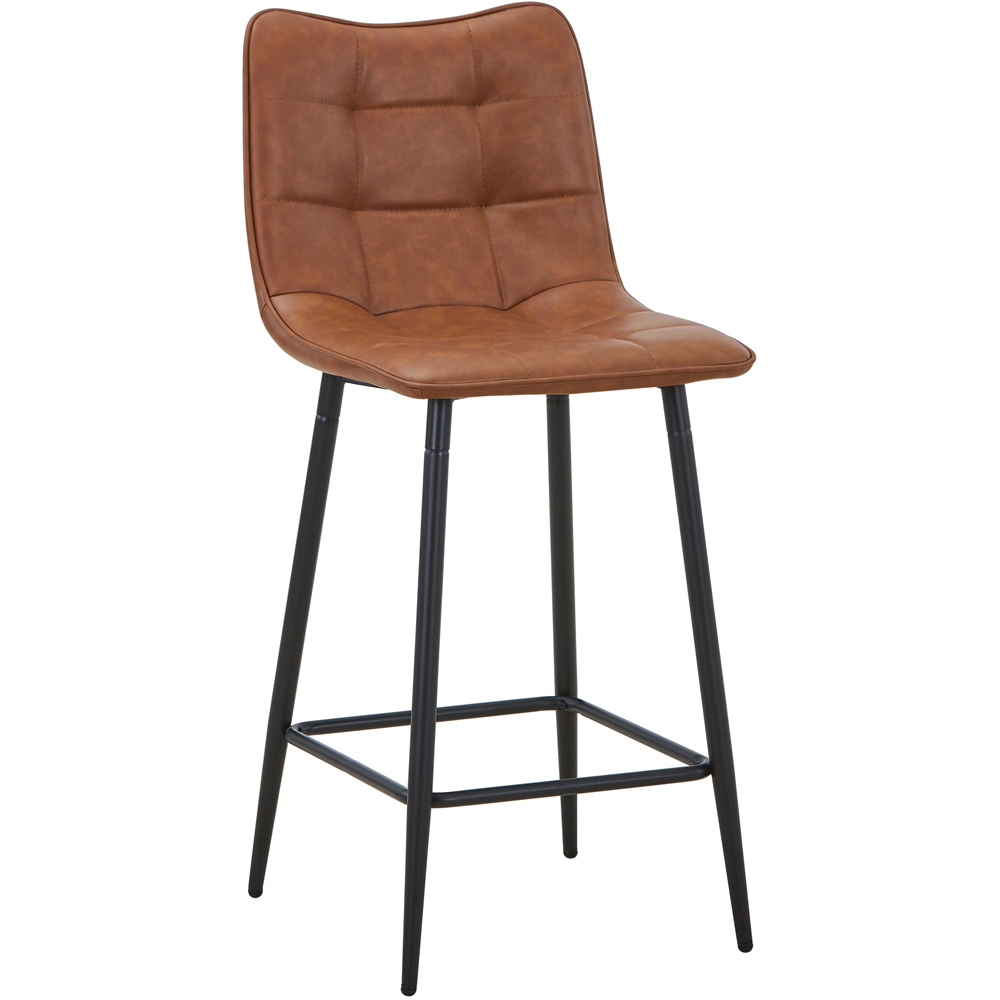 Portland Kensington Tuscan Tan Faux Leather Bar Stool Image 3