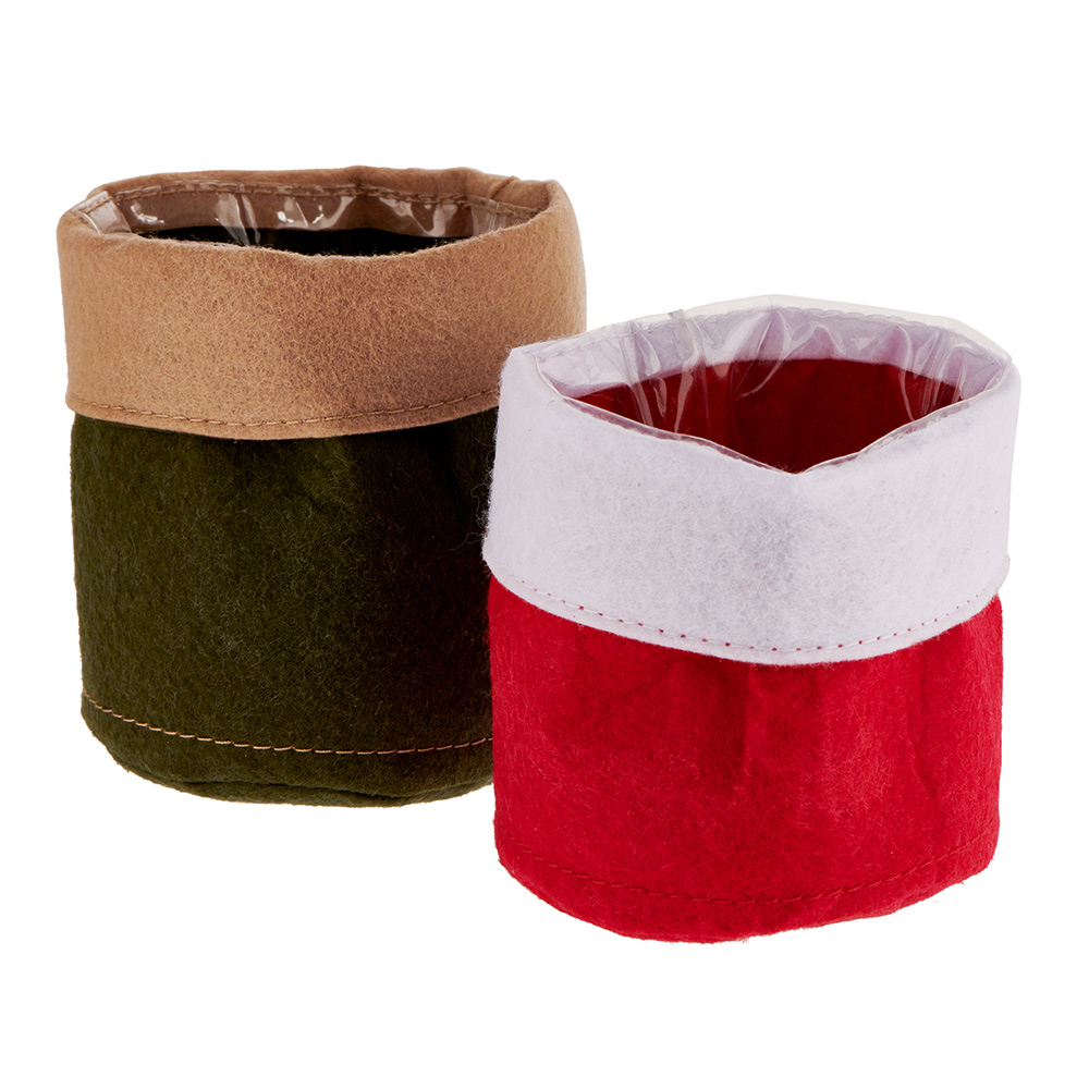 Single Wilko Felt Indoor Planter in Assorted styles Wilko
