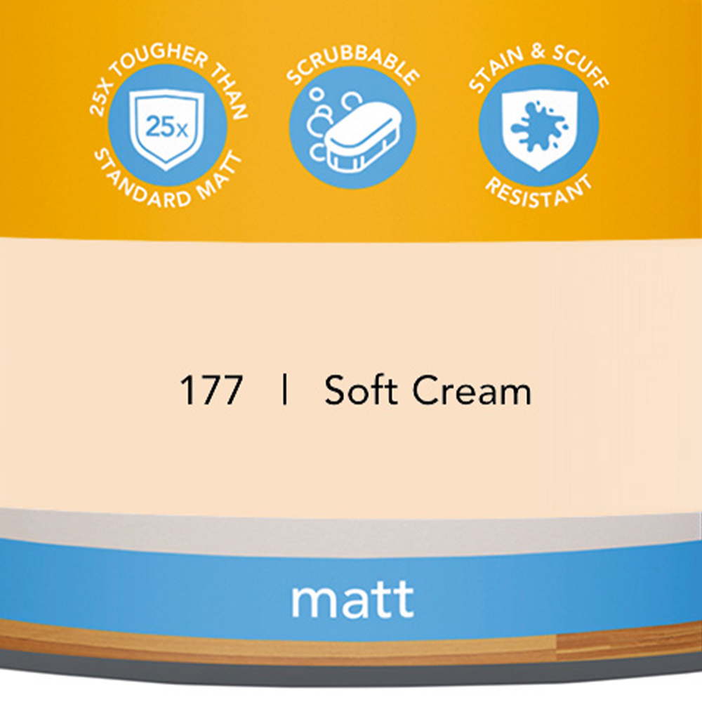 Wilko Tough & Washable Soft Cream Matt Emulsion Paint 2.5L Image 3