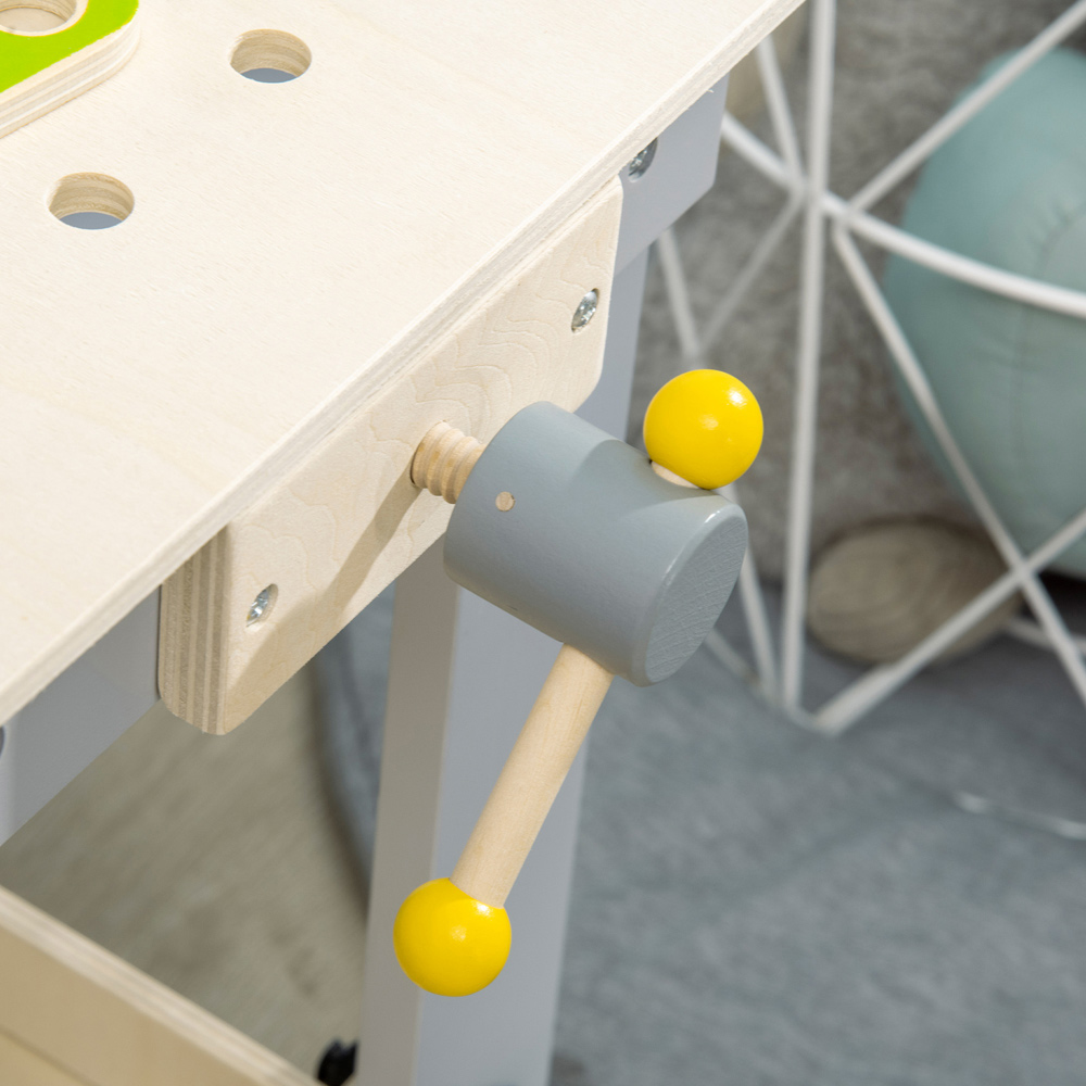 HOMCOM Kids 31 Toys Tool Workbench Play Set Image 5