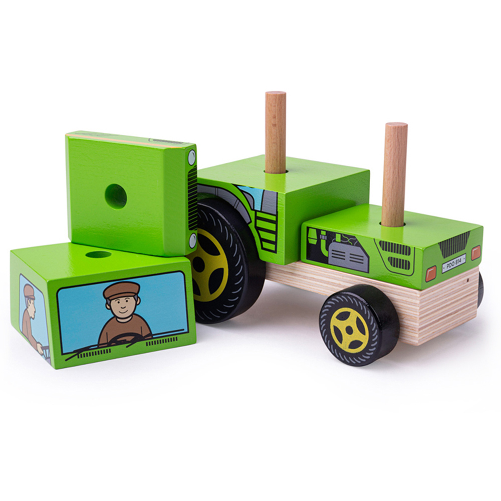 Bigjigs Toys Stacking Tractor Toy Image 3