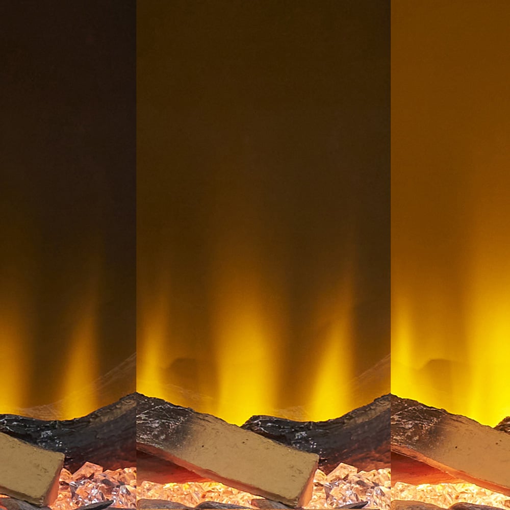 Acantha Aspire Fully Inset Media Wall Electric Fireplace 81 inch Image 4