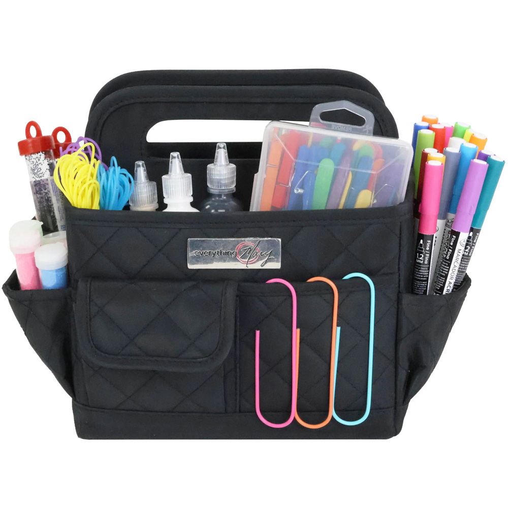 Everything Mary EVM14496-1 Quilted Black Collapsible Desktop Craft Organiser 20.3 x 15.2 x 21.6cm Image 5