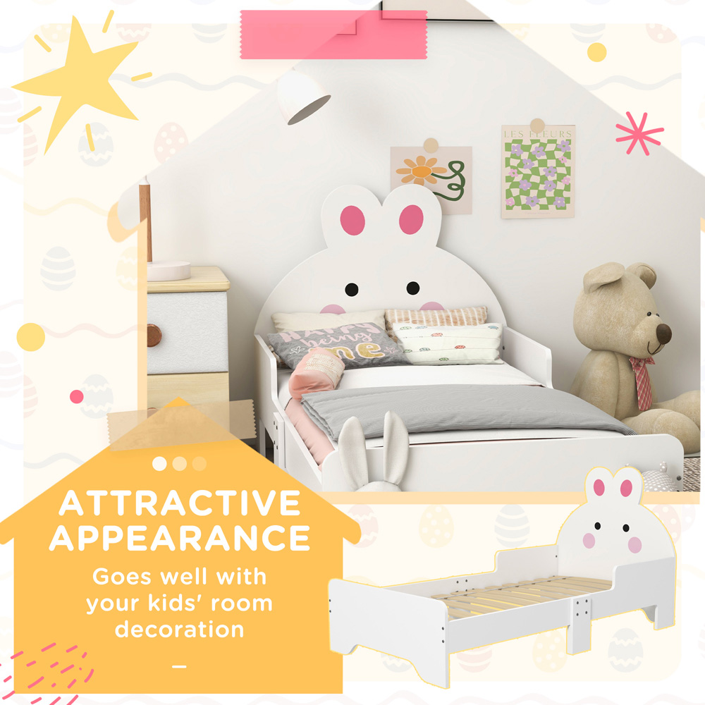 Tommy Toys White Rabbit Toddler Bed Image 5