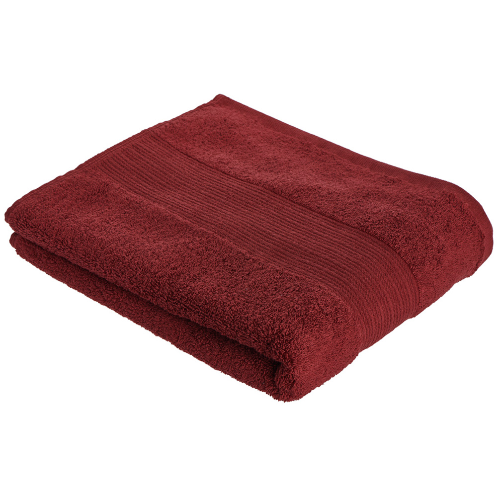 Wilko Supersoft Cotton Rhubarb Bath Towel Image 1