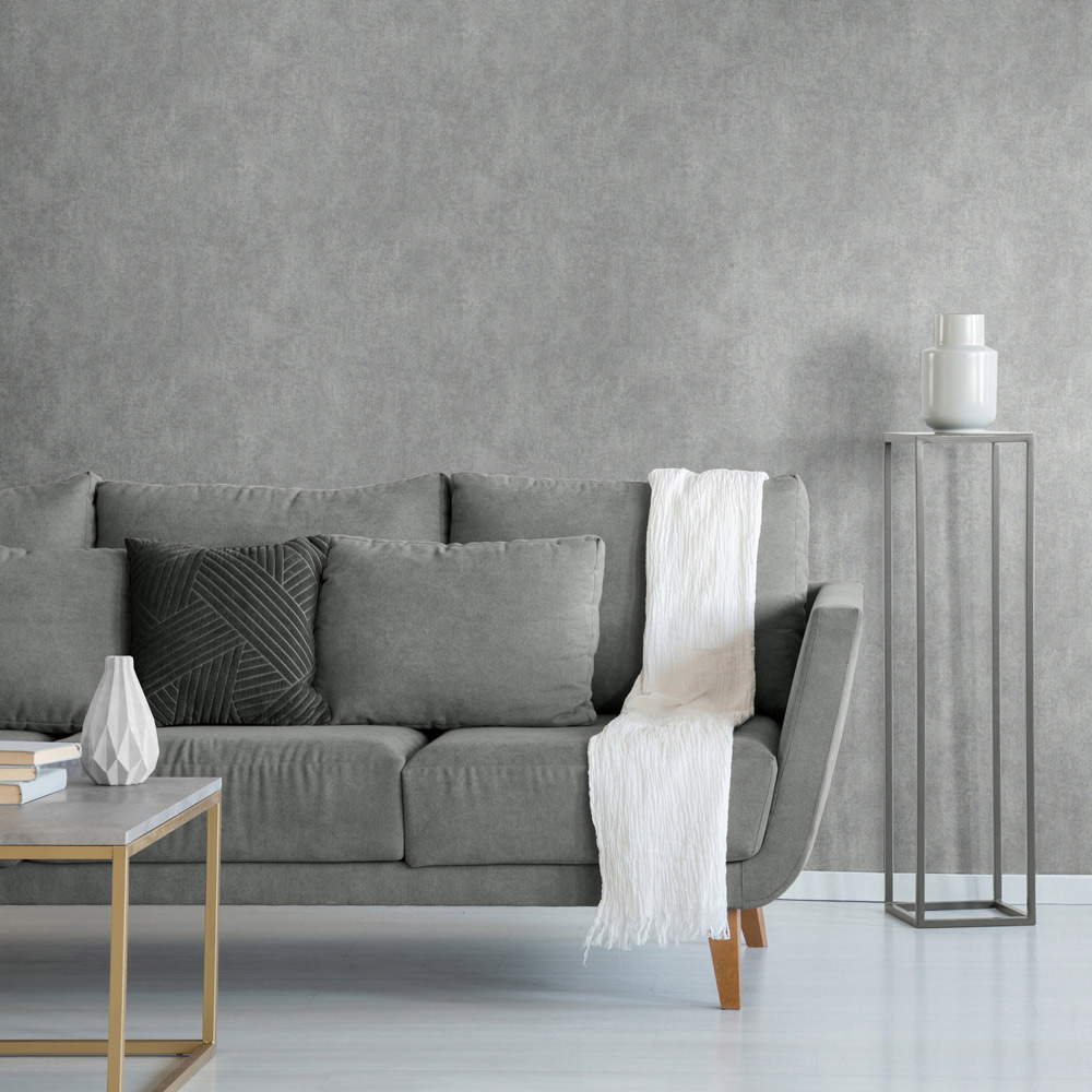 Muriva Axton Grey Textured Wallpaper Image 4