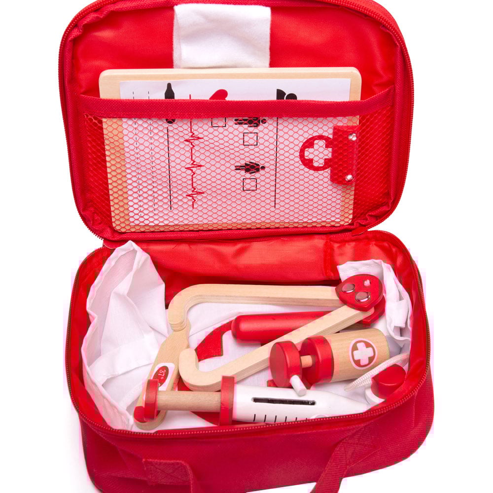 Bigjigs Toys 10-Piece Wooden Doctor's Kit Image 3