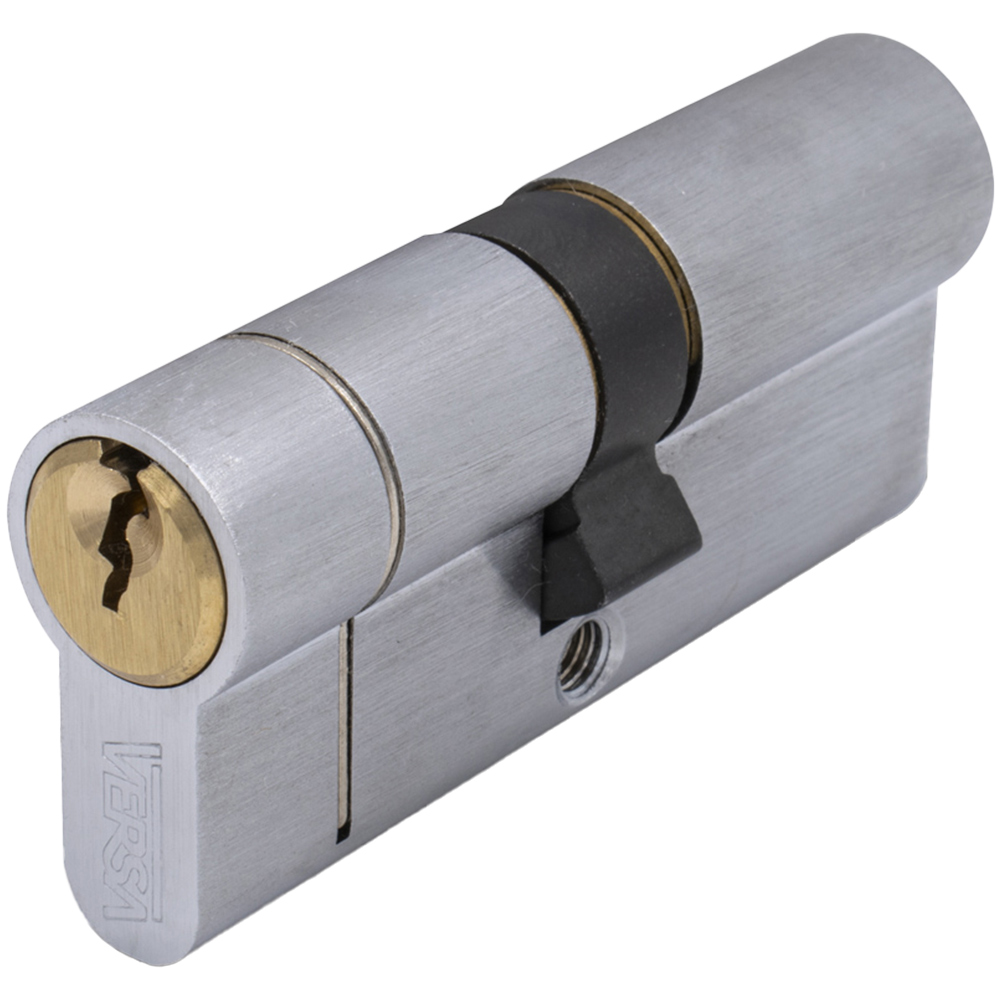 Versa Double Cylinder Barrel Door Lock with 5 Keys 35 x 40mm Wilko