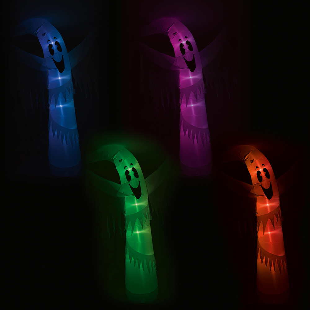 Premier Light Up Inflatable Ghost with Multicolour LED Lights 3.6m Image 3