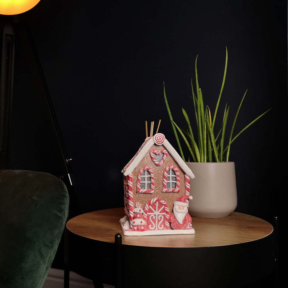 Samuel Alexander Gingerbread Santa Candy Cabin LED Christmas Decoration Image 7