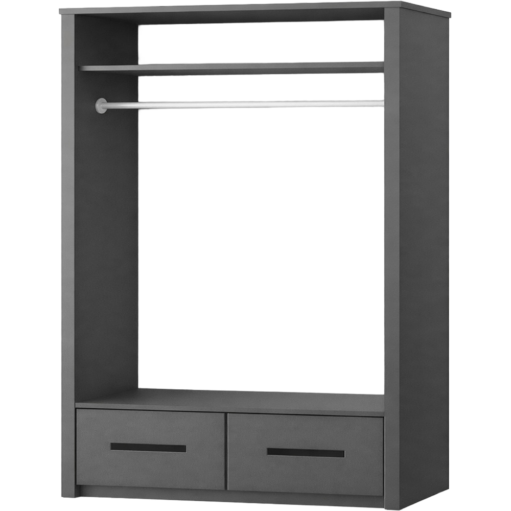 TJ'S Sligo 2 Door 2 Drawer White Mirrored Wardrobe Image 3