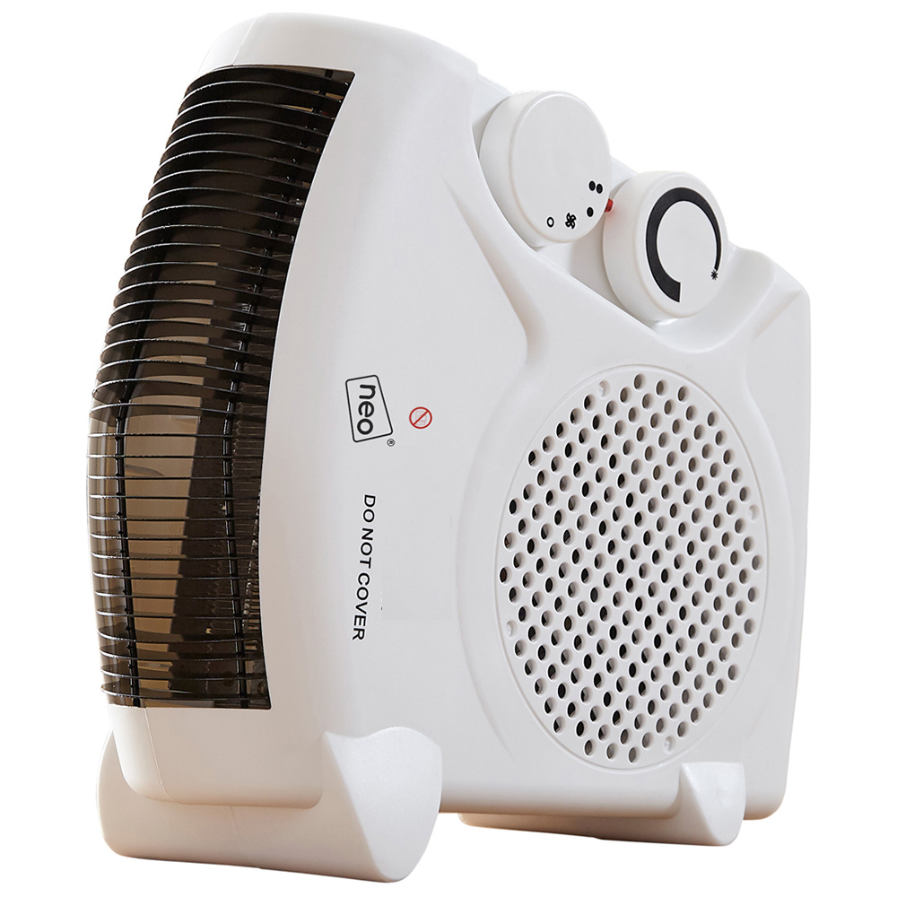 Neo White Electric Fan Heater or Upright 2000W Image 1