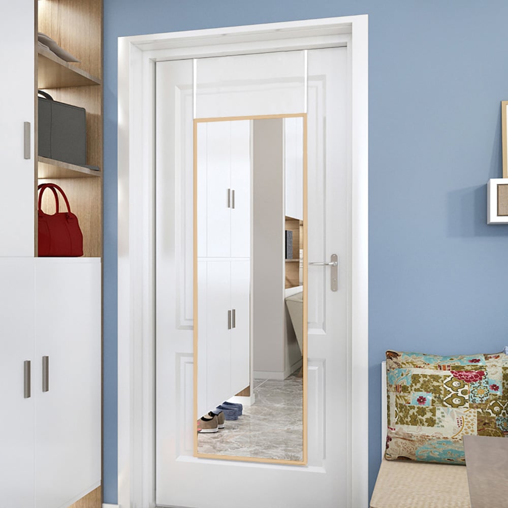 Living and Home Gold Frame Over Door Full Length Mirror 28 x 118cm Image 7