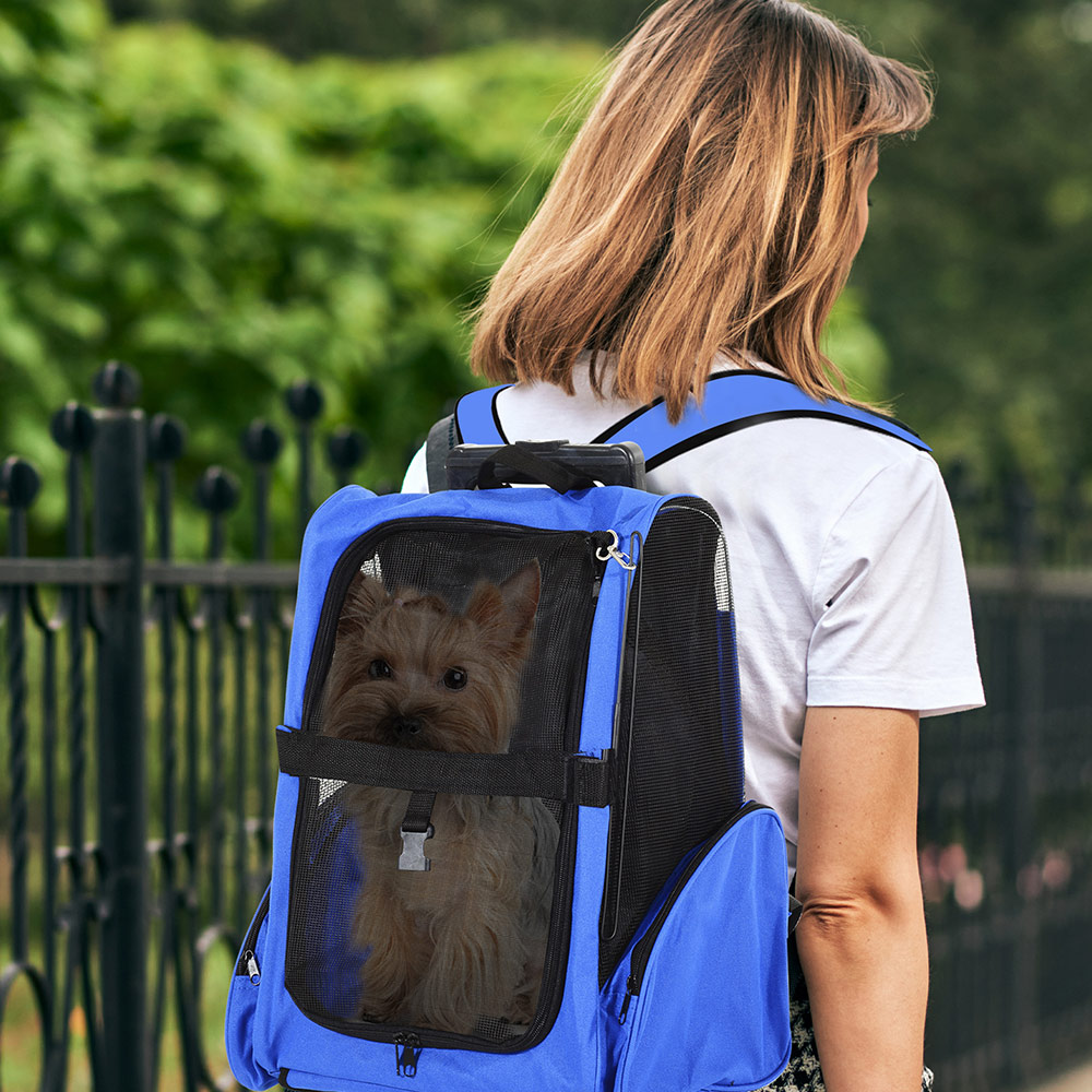 PawHut Pet Travel Backpack Bag Blue Image 4