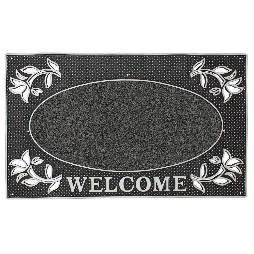 JVL Welcome Silver Mat 45 x 75cm Image 1