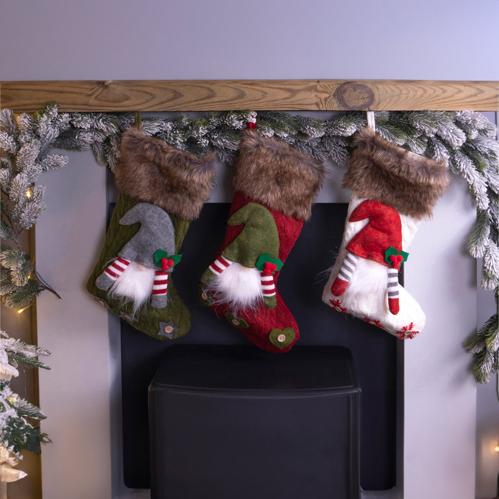 St Helens White Luxury Christmas Gonk Stocking Image 3