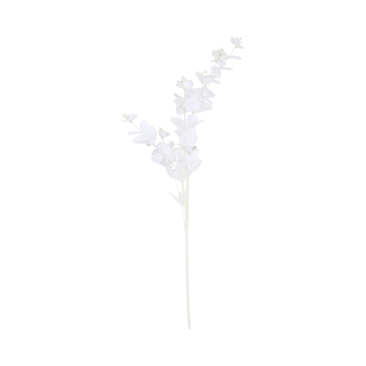 Faux Silk Eucalyptus Stem - White Image 1