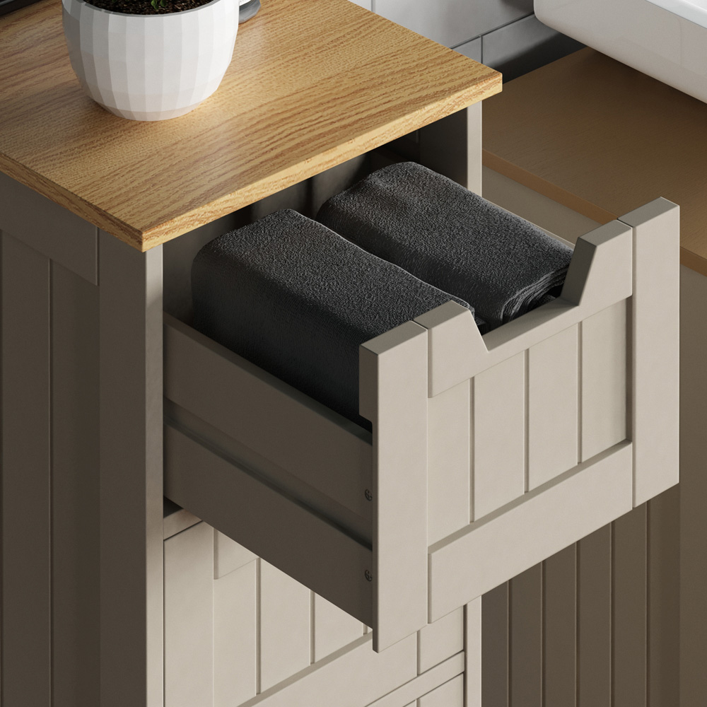 Lassic Bath Vida Priano Grey 4 Drawer Floor Cabinet Image 4