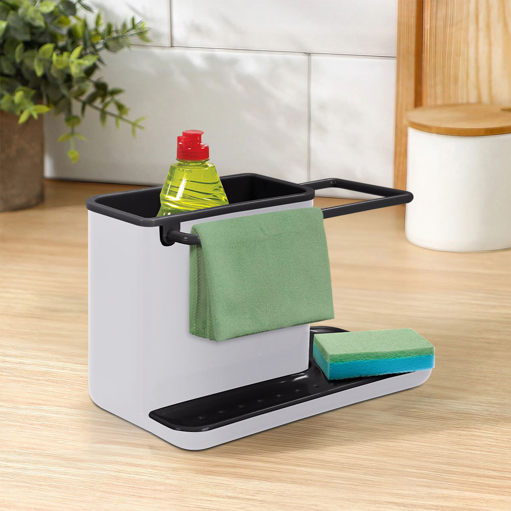 Living And Home Kitchen Sponge Cloth Holder Sink Caddy Organiser Image 4